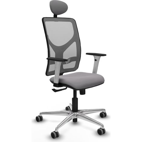 Silla de oficina piqueras y crespo Motilla gris aluminio cómoda (1/2)