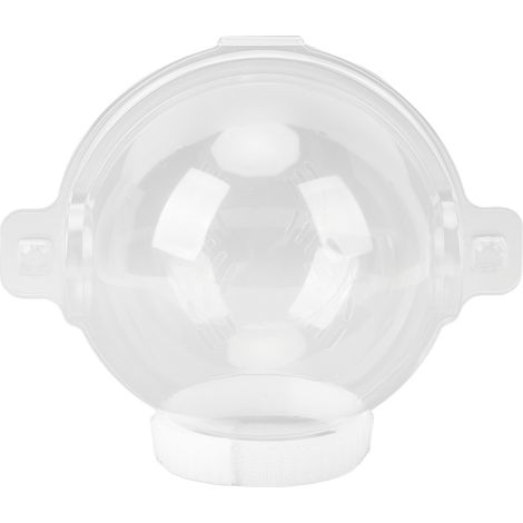 Muselière Chat Transparente Réglable en ABS Respirante pour Toilettage et Bain Collier 19-22cm (1/4)