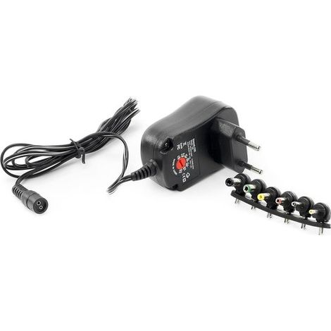 Lot de 8 adaptateurs universels – 1-12 V – USB – Noirs – Alimentation secteur – Multi-usage (1/5)