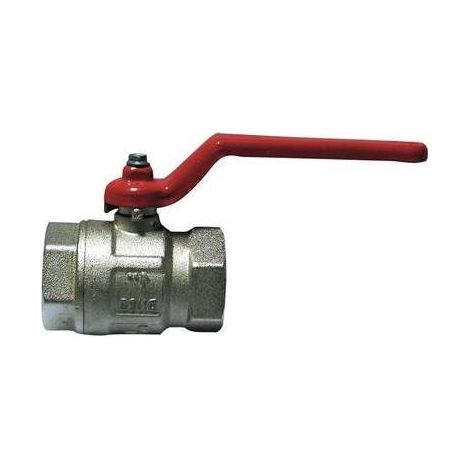 ROBINET À BILLE FF AVEC LEVIER ROUGE Taille : 3/4" (DN 20) 30 bar/435 psi