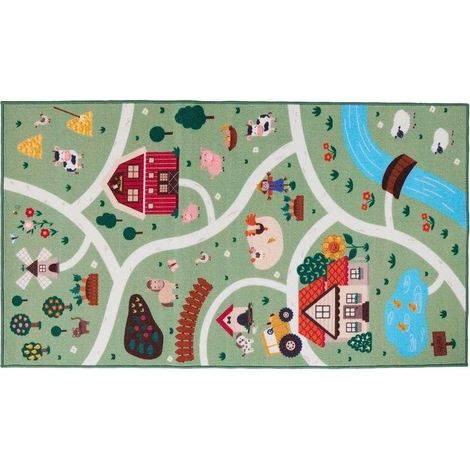 Playmat 75x133 cm - Set of 2 Anti-Slip Rugs with Latex Backing, Ideal for Children's Rooms, Indoor Use, Easy Care, CE Certified - Orion91 (1/5)