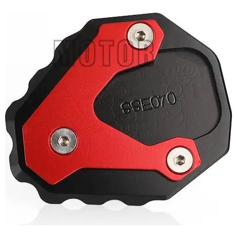 (Rouge sans logo) Compatible avec HONDA CB500X CB 500X CB500 X 2017-2021 Moto - Plaque d'extension de béquille latérale CNC - Support de béquille latérale Maxpower (1/4)