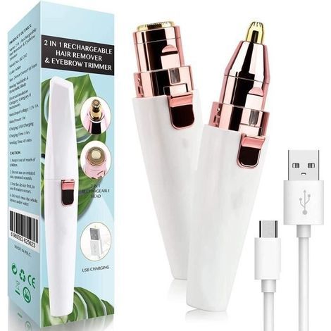 5-in-1 electric epilator (purple) for women, usable on dry or wet skin, suitable for hair removal on all parts of the body, for painless hair removal. - AquaForge