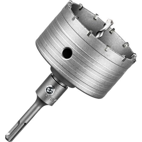 Scie Cloche Beton Couronne de Forage 100mm SDS Plus M22 Filetage Couronne Carotteuse Foret Tige 110mm Foret Pour Scie Murale Set de Scies Cloche pour Maçonnerie Pierres Naturelles Grès Marbre (1/5)