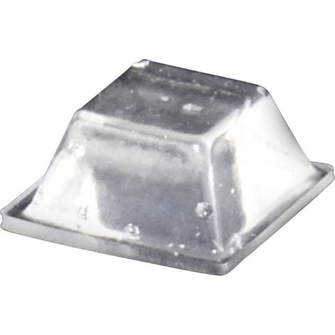 TOOLCRAFT PD2126C Gerätefuß selbstklebend, quadratisch Transparent (L x B x H) 12.6 x 12.6 x 5.7 mm