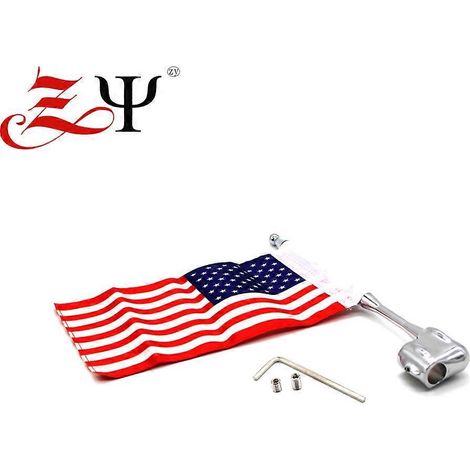 Antenne drapeau décorative avec mât pour porte-bagages arrière Honda Golden Wing GL1800 (États-Unis) - États-Unis (1/4)