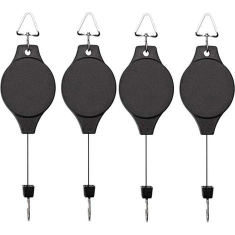 4 crochets de jardin extensibles, crochets réglables pour suspendre des paniers de fleurs, idéaux pour pots et jardinières (1/5)