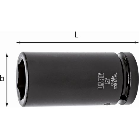 CHIAVE A BUSSOLA BUSSOLOTTO RINFORZATA NERO LUNGA PROFESSIONALE USAG 235 3/4 ML - 41