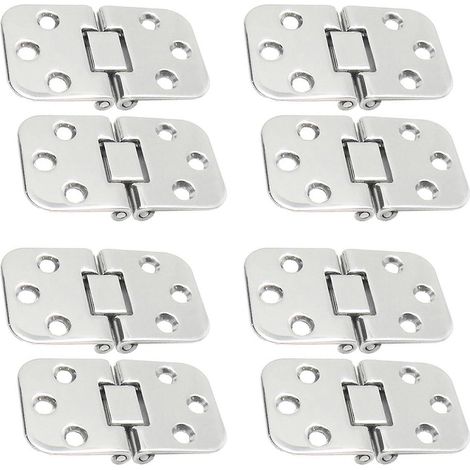8PièCes Séries Miroir en Acier Inoxydable de Qualité Marine de CharnièRe de Niveau pour Bateau, Rvs, Accessoire (1/5)