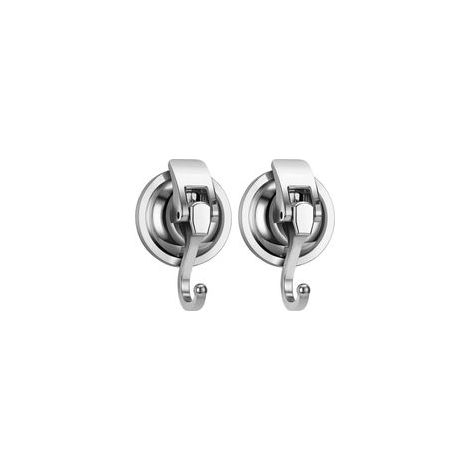 Lot de 2 crochets ventouse muraux en plastique ABS – Capacité de charge 5 kg – Installation facile sur surfaces lisses (1/5)