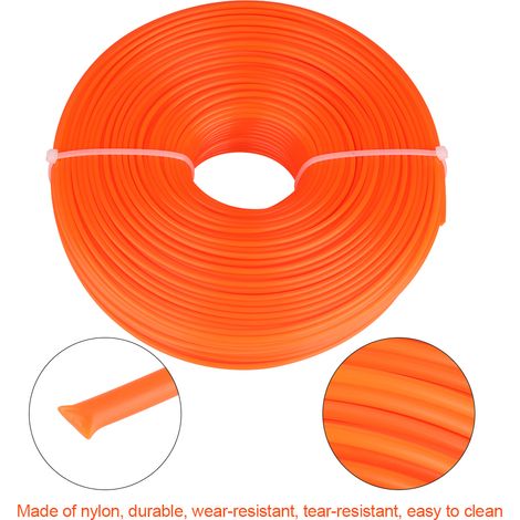 2,4 mm Nylon-Schneidfaden für Benzin-Freischneider, 120 m starker Rundfaden, universeller Ersatzfaden für Rasentrimmer (1/3)