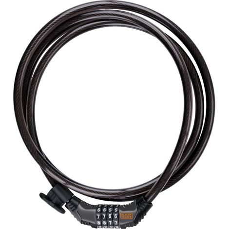 BLACK+DECKER Antivol de vélo Noir H18xl3xL15cm (1/5)