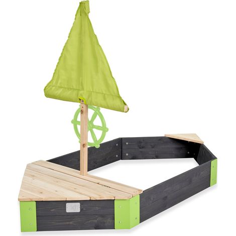 EXIT Aksent Wooden Sandpit Boat 190x90cm