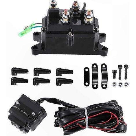 12V 250A Seilwinden-Magnetrelais mit Wippschalter für ATV- und Side-by-Side-Fahrzeuge (1/5)