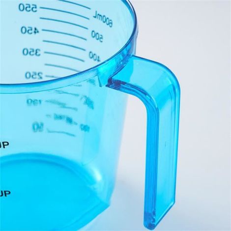 Verre Doseur - 600 ml - Échelle Claire Imprimée Sur Côté - Pour Cuisine Maison Et Dortoir - 1 Pièce (1/4)