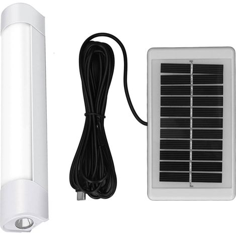 Lampada da Campeggio Tubo LED Luminoso con Pannello Solare Torcia Luce Portatile (1/5)