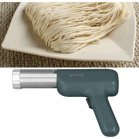 Presse à nouilles électrique en acier inoxydable 304, machine à nouilles portable sans fil, petit pistolet presse-nouilles domestique, nouilles, nouilles Hele, saucisses, vert (1/5)