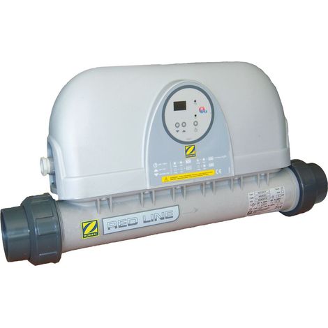 calentador de piscina zodiac red line plus 3kw termostato digital resistencia de titanio
