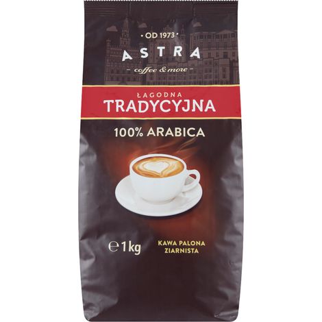 Café en grano tostado Astra suave tradicional 1 kg (1/2)