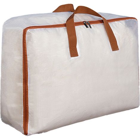 Sac de rangement de couette transparent et épais, portable, pour déménagement, vêtements de voyage ou couette. (1/5)