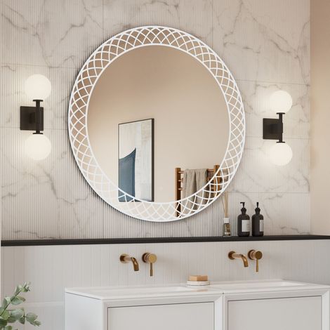 Signature Luigi Round LED Bathroom Mirror with Demister Pad 600mm Diameter (1/5)