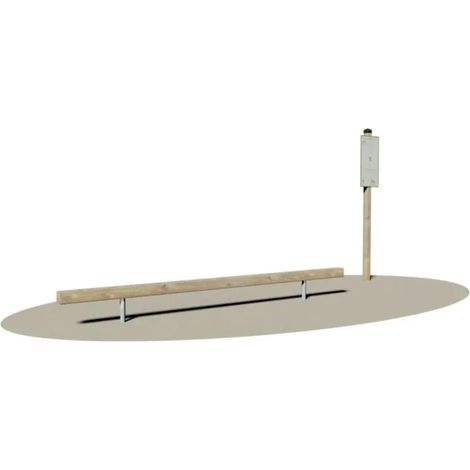 Trave di Equilibrio Giochipark legno 9x9cm supporti acciaio cartello incluso (1/2)