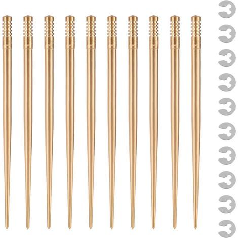 10pcs Carburetor Needle Jets, Copper Carburetor Needle Jets with Clips Carburetor Jet Needle Kit for Spray Needles PW-K21-34, PE24-30 (1/5)