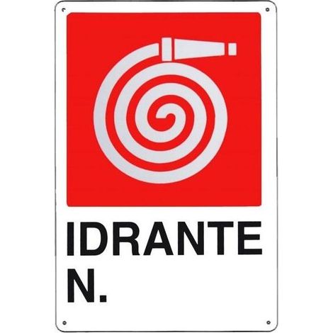 CARTELLO IDRANTE                  20x 30 ALLUMINIO (1/2)