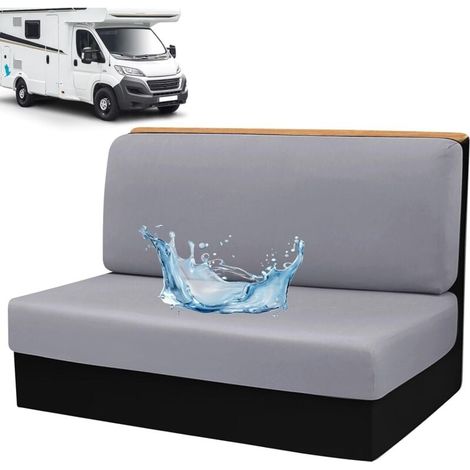 housses de siège de caravane - Pour caravane, camping-car, table à manger - Gris argenté (1/4)