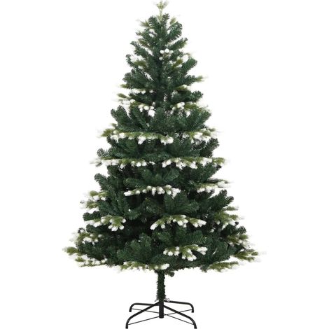 Sapin de Noël Arbre de Noël artificiel à charnières avec neige floquée 240 cm (1/5)