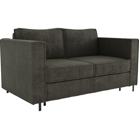 Divano letto 3 posti a ribalta Posto letto 140 cm Materasso 14 cm in Tessuto testurizzato Verde - ELORYA