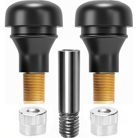 2PCS Valve D’Air Tubeless pour Trottinette Électrique avec Adaptateur Rigide D’Extension Compatible avec Roues Avant Difficiles D’Accès Joint en Caoutchouc Et Clapet Anti-Retour (1/5)