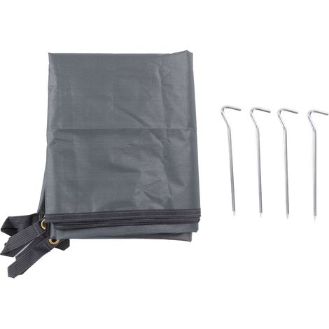 Tapis de pique-nique d'extérieur imperméable et résistant en tissu Oxford pour tente de camping, avec 4 piquets en aluminium (1/5)