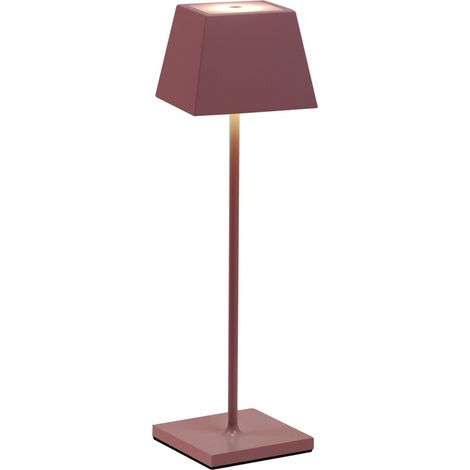 Lampada a led da tavolo Siesta rosa portatile e ricaricabile IP54
