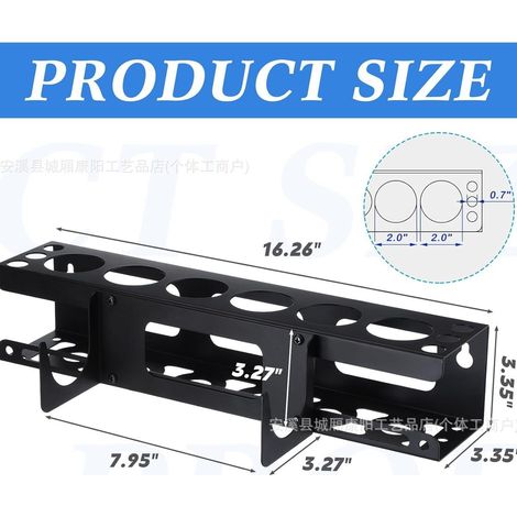 Support pour pistolet en silicone, support de rangement multifonctionnel pour cartouches de silicone, support mural en métal pour tubes de calfeutrage (1/5)