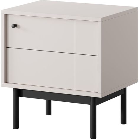 Comodino: Cashmere, gambe nere, 53,5 cm x 56,6 cm x 39 cm (1/5)