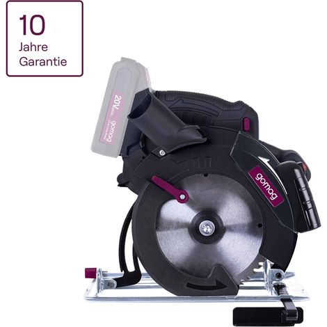 Gomag Akku-Handkreissäge GO-HKS165 20V 54mm Schnitthöhe Laser & Ø165mm Blatt (1/4)