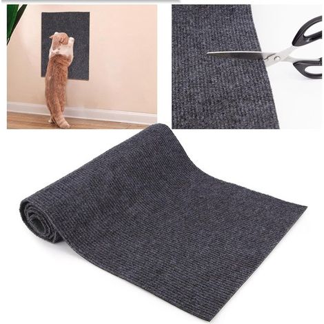 Tappetino tiragraffi per gatti, protezione per mobili, autoadesivo e ritagliabile, 100 x 30 cm, grigio chiaro (1/5)