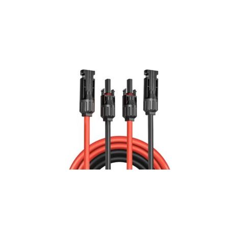 Câble d'extension de panneau solaire avec Prise Mâle/Femelle pour Photovoltaïque, pour Panneaux solaires et systèmes 1 paire (AWG12/4 mm² 5m)