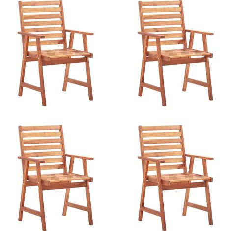 Maison Exclusive - Garten-Essstühle 4 Stk. mit Kissen Massivholz