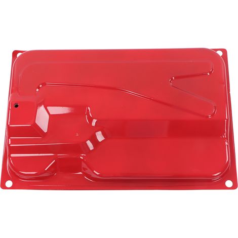 Réservoir à carburant Générateur Acier Inoxydable Rouge Rectangulaire Lourd Bidon Essence Pétrole Conteneur 12 Litres (1/5)