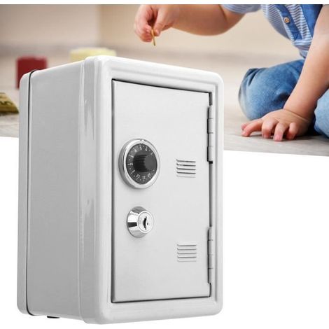 DUO Mini-Spardose, Simulations-Tresor, Aufbewahrungsbox für Kinder (Weiß) (1/4)