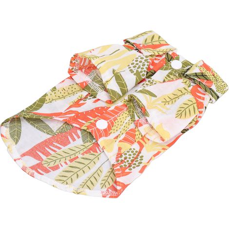T-shirt pour animaux de compagnie style hawaïen, respirant et doux, imprimé hawaïen, pour chiens et chats. (1/5)