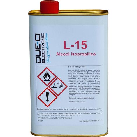 Produit d'entretien due-ci alcool isopropylique 99,5% 1 litre