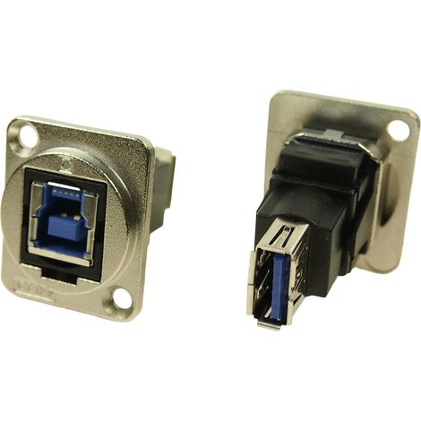 XLR Adapter USB B Buchse 3.0 auf USB A Buchse 3.0 Adapter, Einbau CP30206NM  CP30206NM Cliff Inhalt: