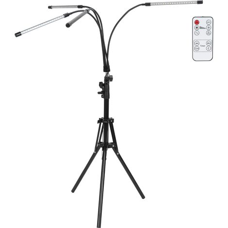 4-flammiges LED-Pflanzenlampen-Stativ mit Fernbedienung, Timer und Dimmfunktion, 100–240 V EU-Stecker, Pflanzenständer für den Innenbereich (1/5)