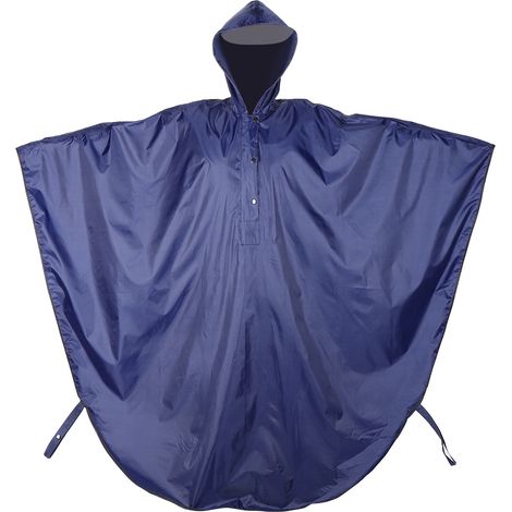 Capuche imperméable réfléchissante pour fauteuil roulant, protection pluie manteau pour personnes âgées handicapées, bleu marine, taille unique (1/5)