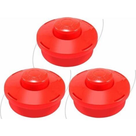 3x Universal-Freischneiderkopf mit Nylonfaden (3x Rot) (1/5)
