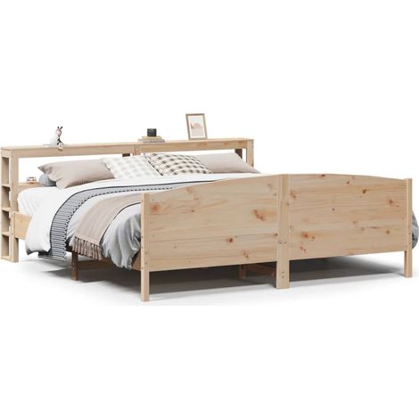 Maison Exclusive - Massivholzbett ohne Matratze 200x200 cm Kiefer
