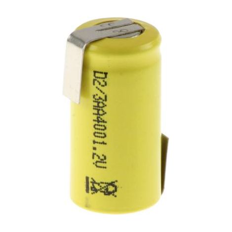 Mexcel D-2/3AA400 Pile rechargeable spéciale 2/3 LR6 cosses à souder en Z, flat-top NiCd 1.2 V 400 mAh 1 pc(s) W071961 (1/2)